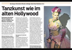Burlesque Tänzerin aus München Rose Rainbow von Blonde Bombshell Burlesque. Burlesque Show buchbar weltweit