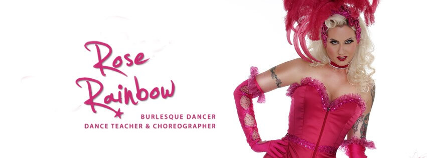 Burlesque Show Tänzerin buchen Blonde Bombshell Burlesque Rose Rainbow aus München