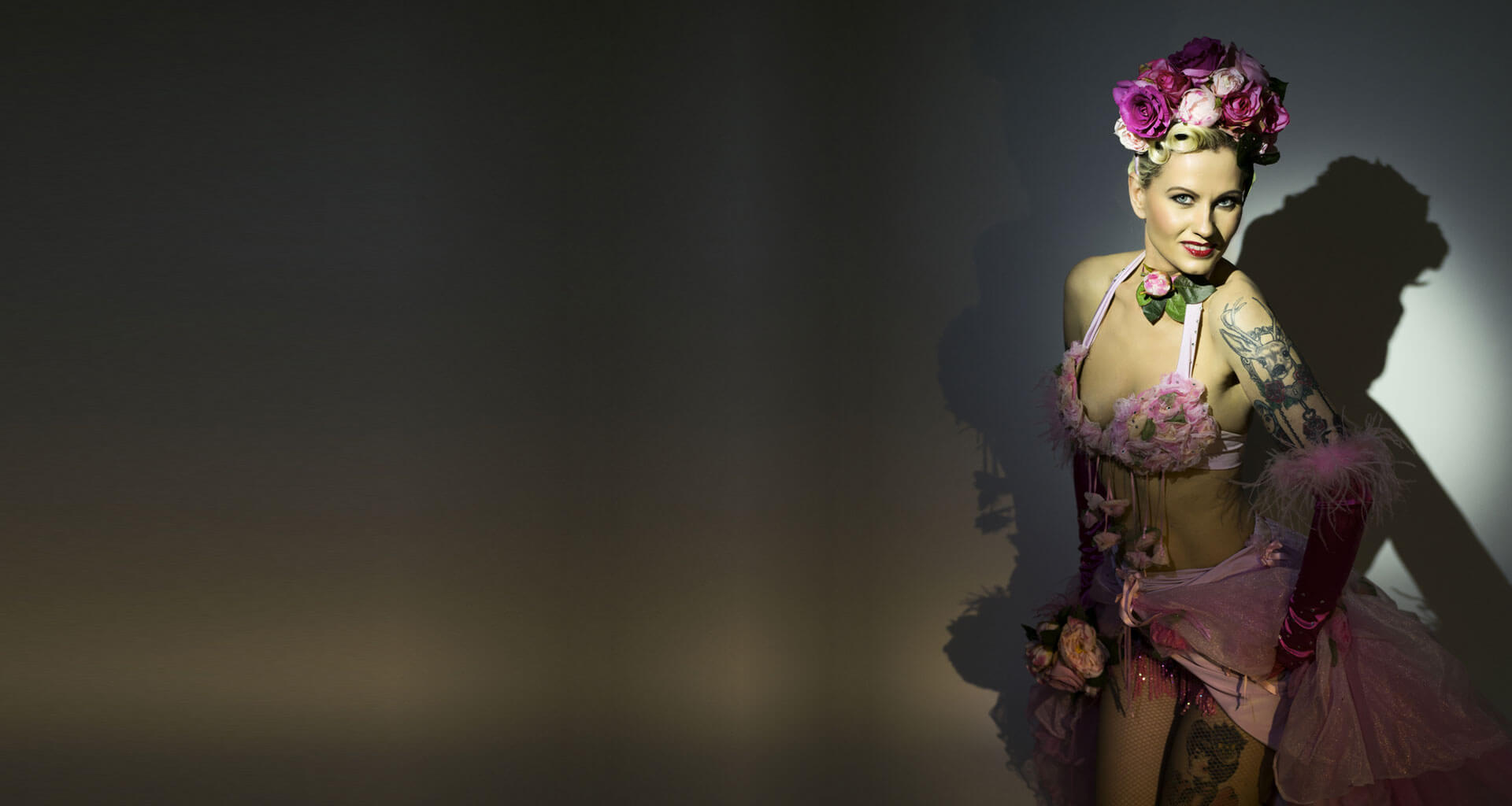 Rose Rainbow Burlesque background image